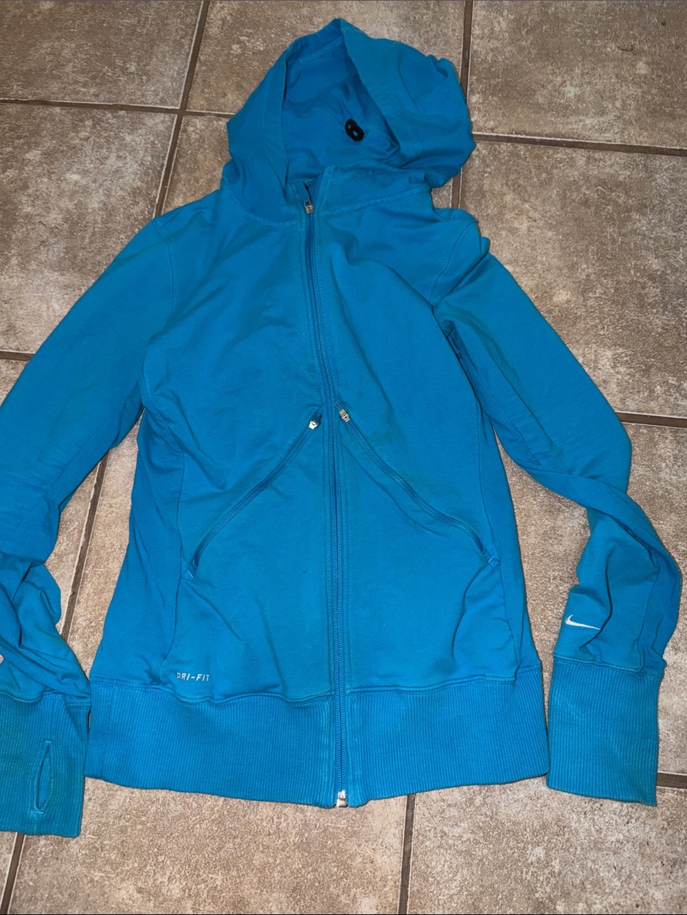 Nike Teal/Blue Full-Zip Hooded Training Jacket